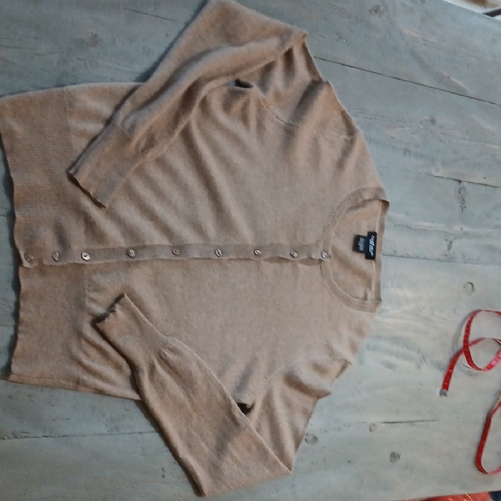 Lord & Taylor Cashmere Sweater in Tan